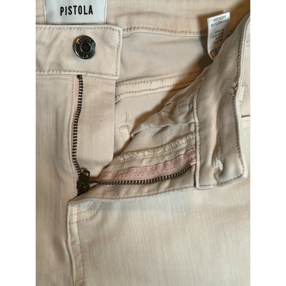 Pistola Jennifer Blush Pink Mid-Rise Skinny Jeans Raw Hem ~ Size 27 - Picture 7 of 15